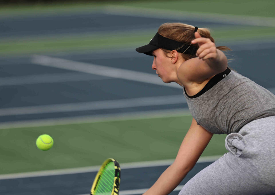 CHCA's Addison Cassidy (pictured) and Ananya Annapantula won a sectional doubles title last season