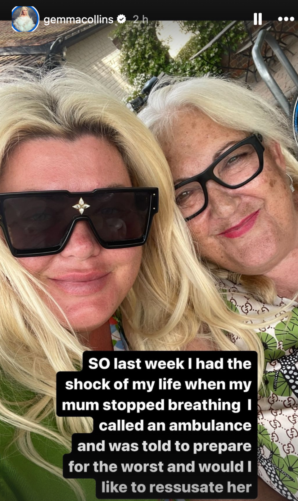The reality star shared the update with her Instagram followers (Instagram/@gemmacollins)