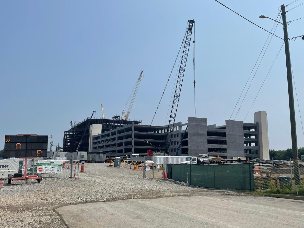 Construction continues at the site of the future Louisville VA Medical Center on June 16, 2023. The project is scheduled to be completed in 2026.