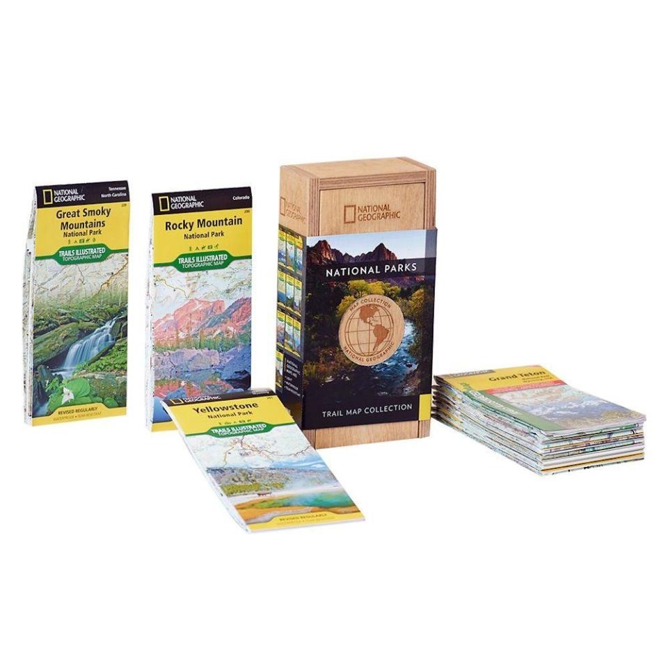 Families who love to hike will treasure <strong><a href="https://shop.nationalgeographic.com/products/greatest-national-parks-trail-map-collection" target="_blank" rel="noopener noreferrer">this set of classic National Geographic National Parks trail maps</a></strong>. It includes 10 topographic maps that are tear and waterproof. &nbsp;