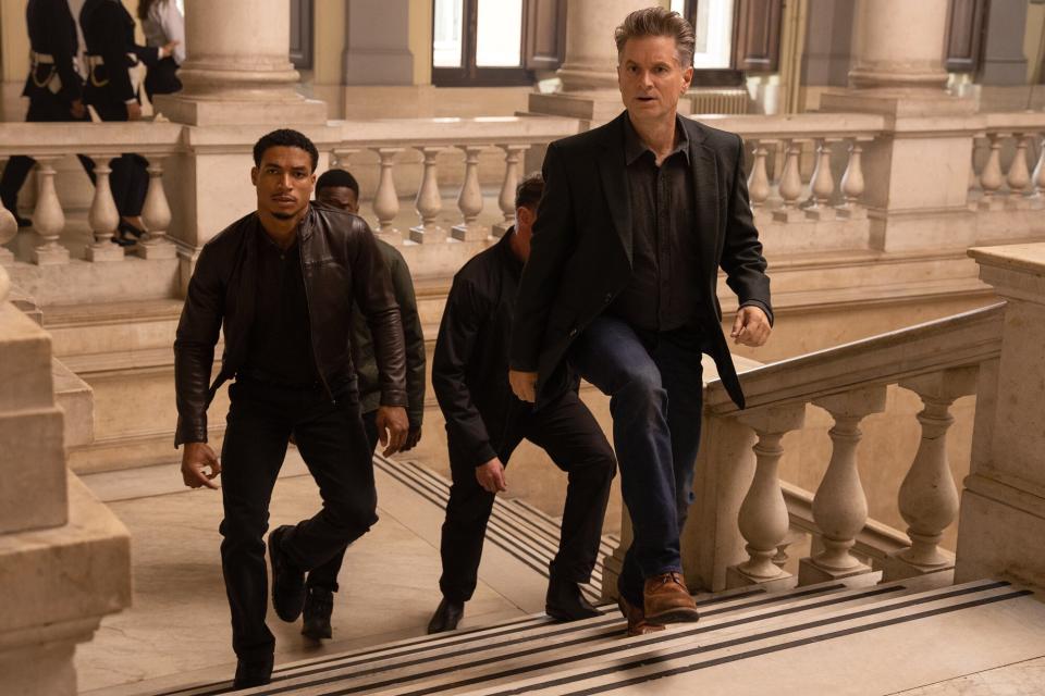 Shea Whigham and Greg Tarzan Davis in Mission: Impossible Dead Reckoning Part One from Paramount Pictures and Skydance.