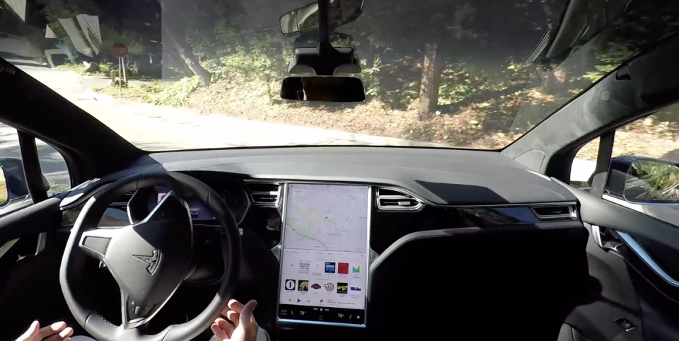 tesla model y self driving video faked