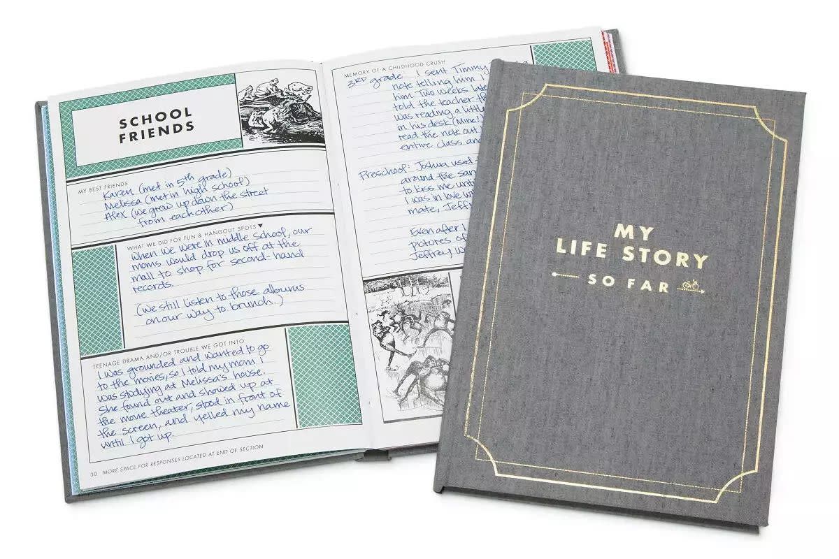 My Life Story - So Far gray cloth-bound journal