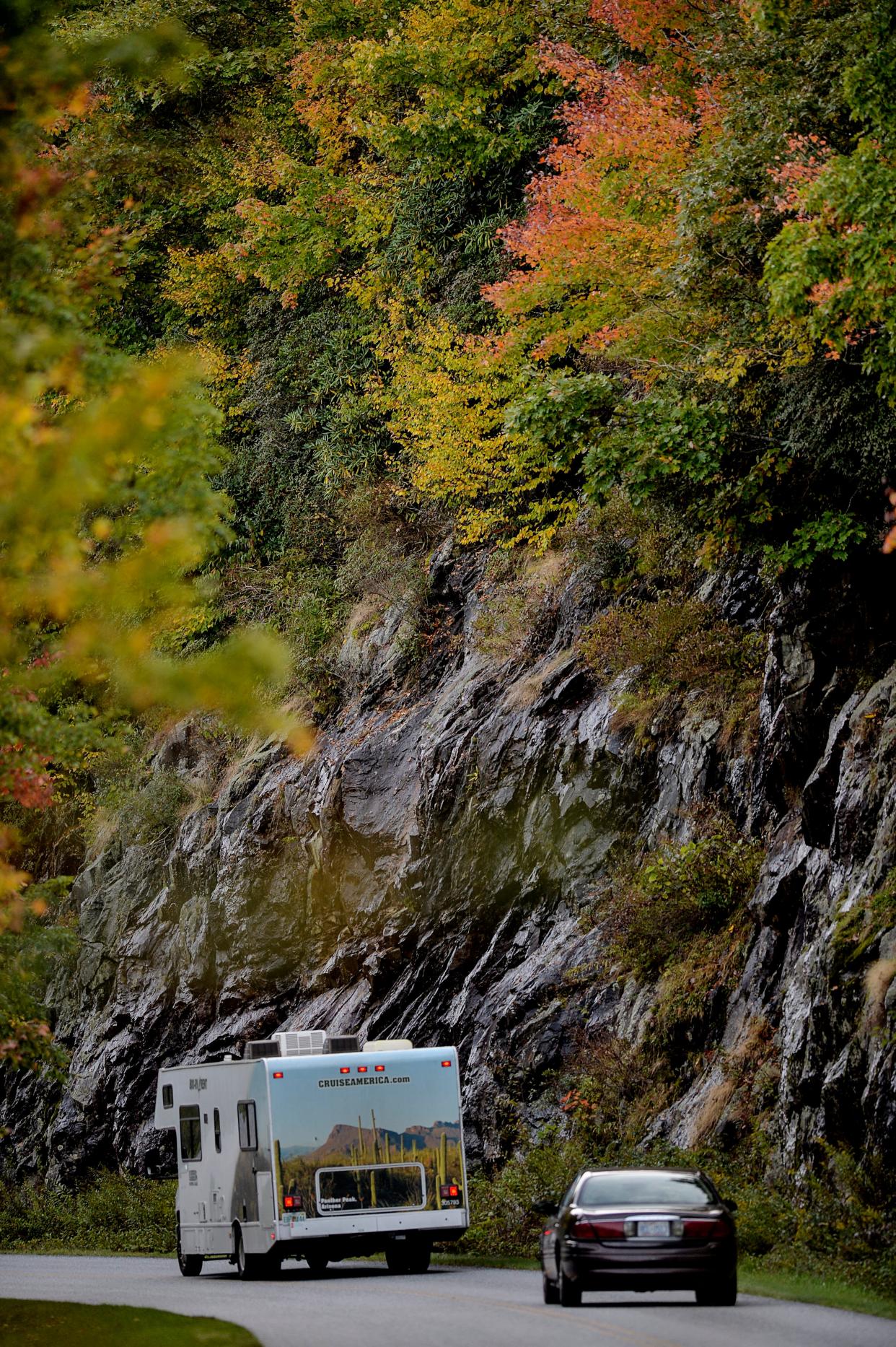 Views along the Blue Ridge Parkway October 11, 2021.