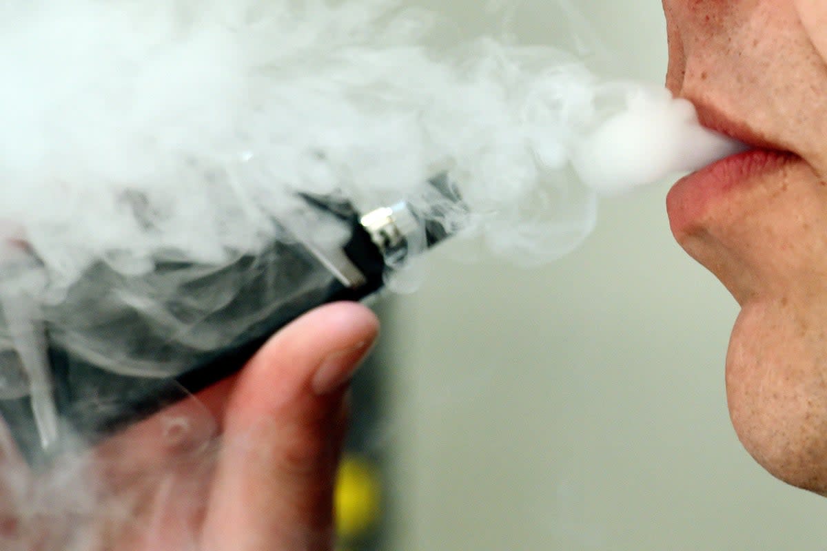 Vaping is inhaling and exhaling vapour an electronic cigarette or similar device produces (PA Archive)
