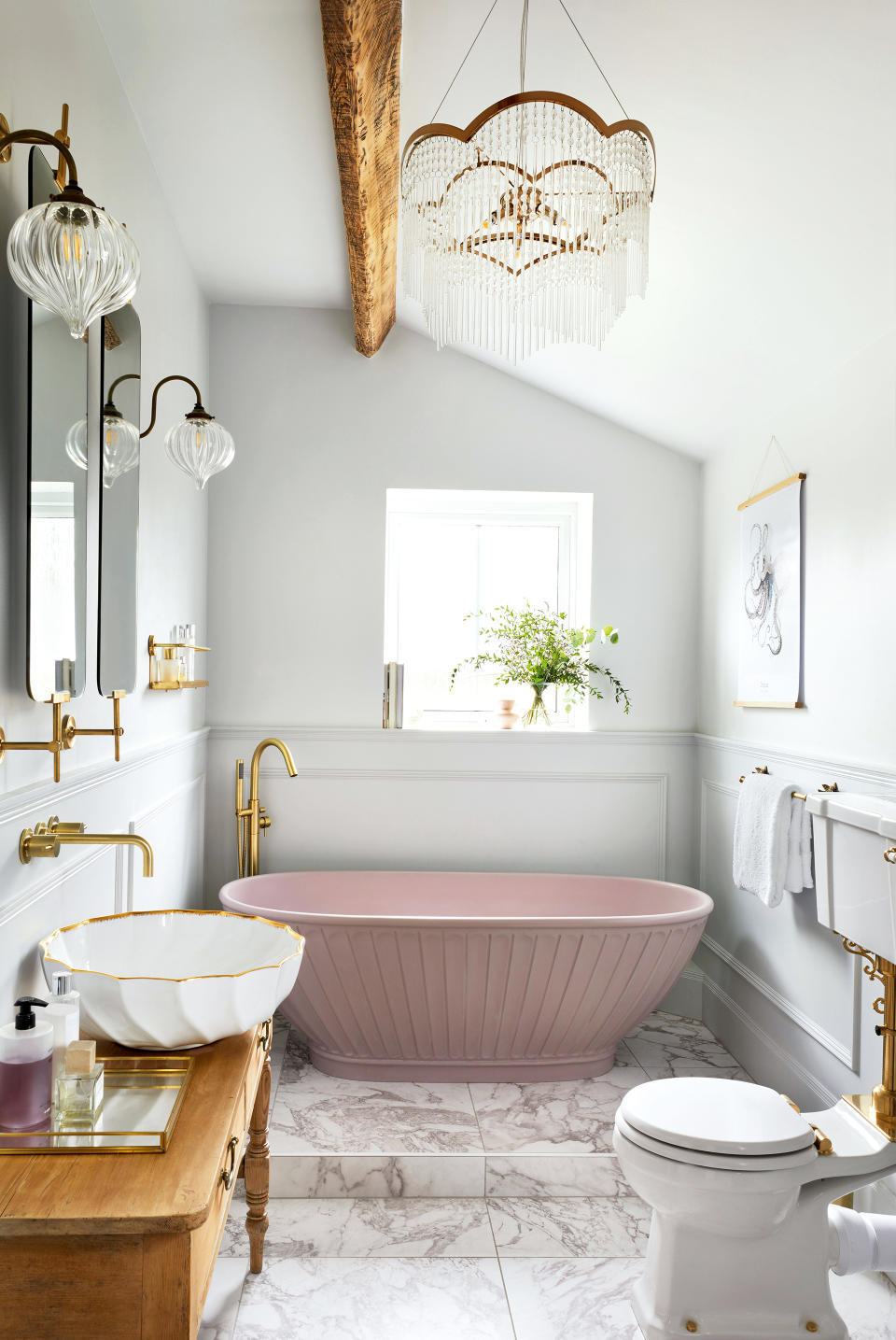 19. Create a statement with a beautiful bath