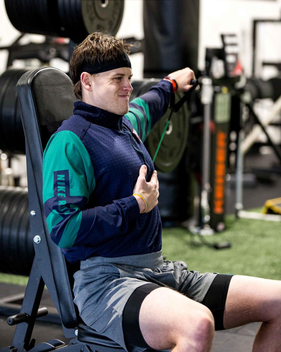 Bengals quarterback Joe Burrow training at Black Sheep Performance.