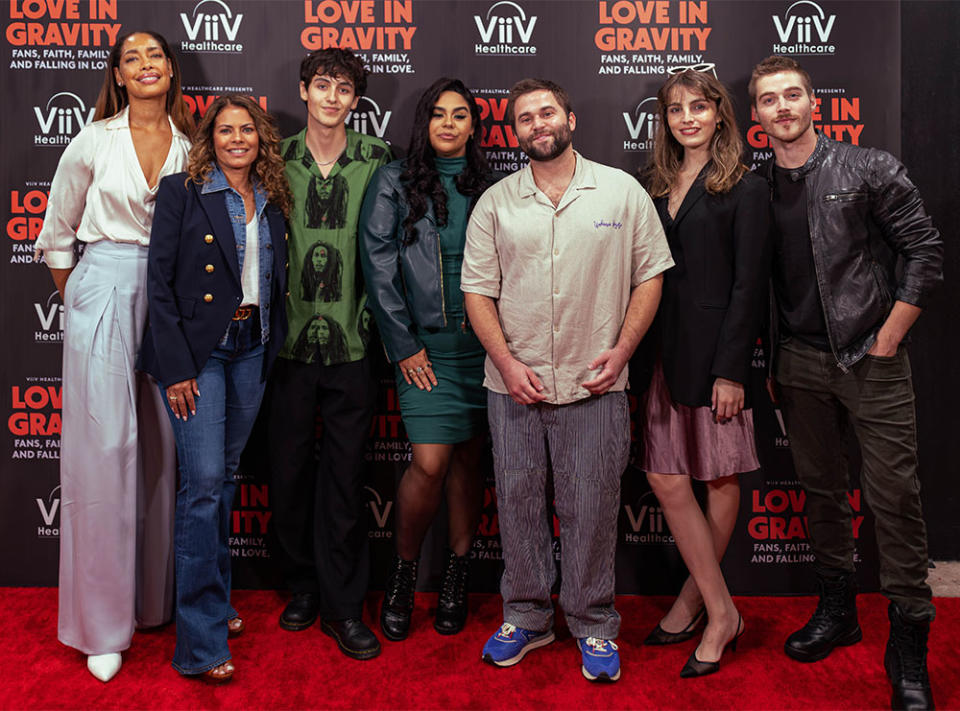 Gina Torres, Lisa Vidal, Marcel Ruiz, Jessica Marie Garcia, Jake Borelli, Lux Pascal, Froy Gutierrez at ABOUT LOVE IN GRAVITY Premiere.