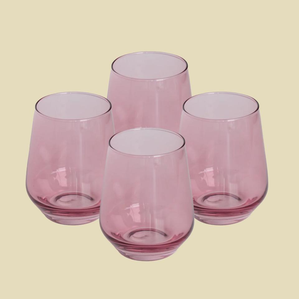 Estelle Colored Stemless Wine Glasses