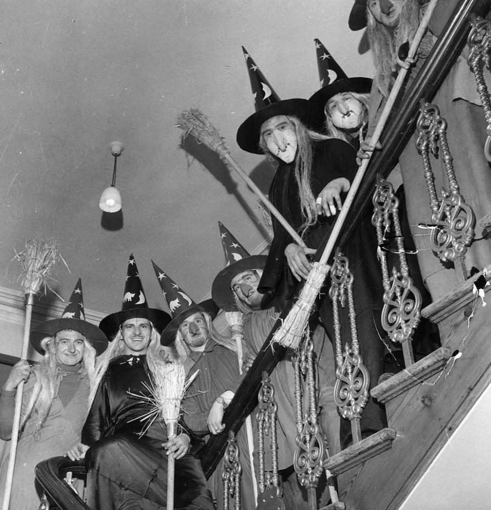 <p>"From 1909 through the '30s, the Dennison Manufacturing Company published Halloween-themed craft and party idea books called <em>Bogie Books</em>," says Halloween antique expert Bruce Elsass. One such popular Halloween prop inspired by the books was a pumpkin parade stick, which was originally lit by a candle and carried by children while trick-or-treating.</p>