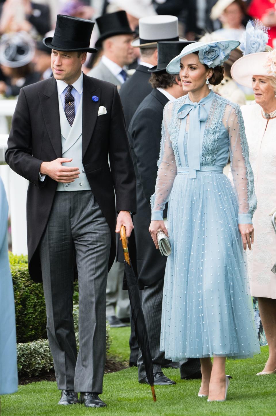 Prince William and Kate Middleton attend day one of Royal Ascot at Ascot Racecourse on June 18, 2019 in Ascot, England.