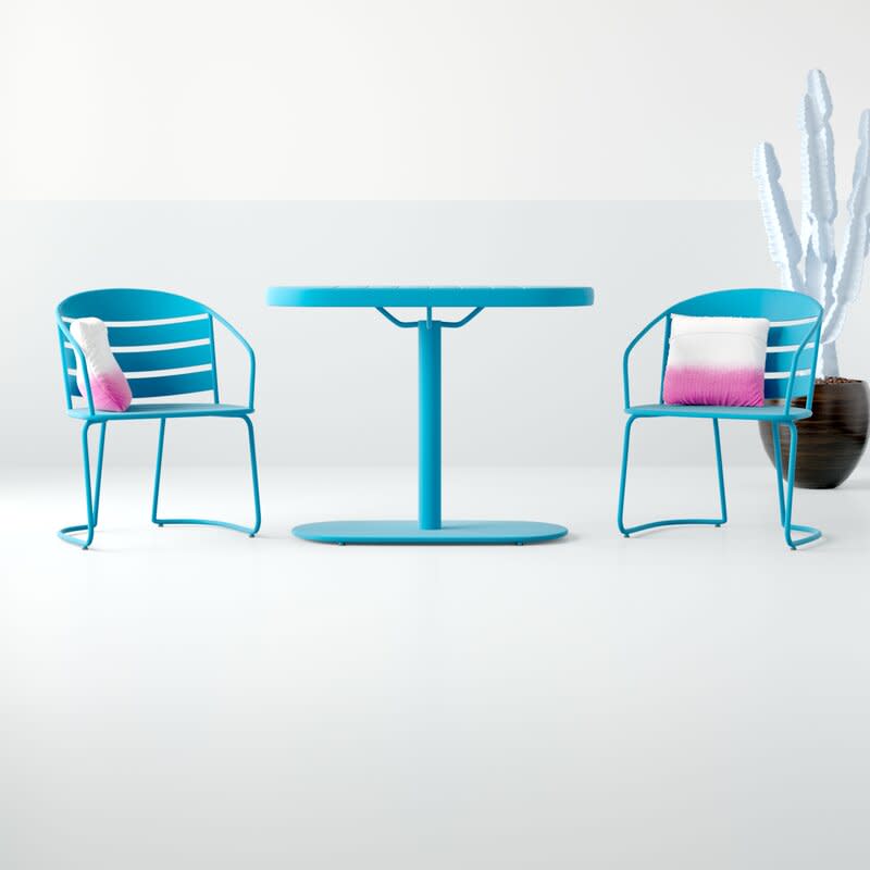 Drayton 3 Piece Bistro Set. Image via Wayfair.