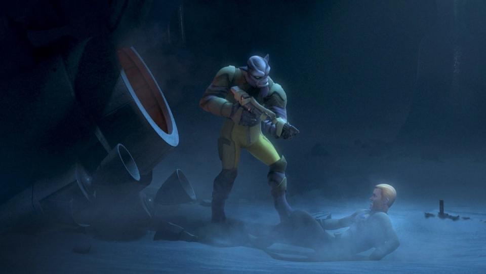 Zeb and Kallus go from enemies to allies in the Star Wars Rebels episode "The Honorable Ones." 