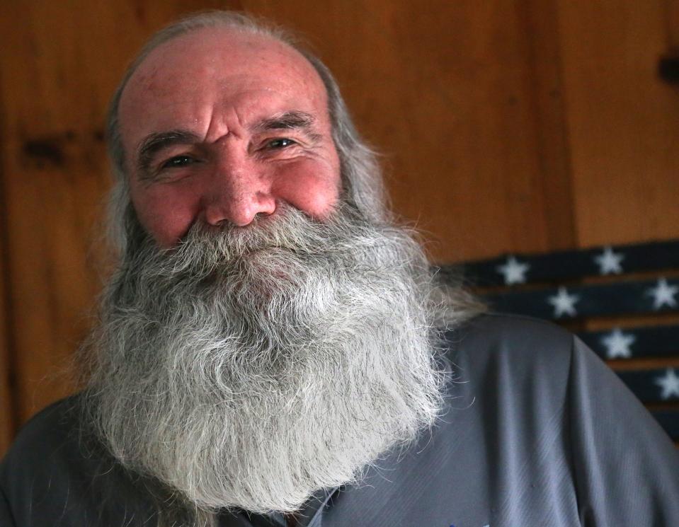 Kevin Gray is a retired 67-year-old Berwick resident. His roughly eight-inch beard has been growing nonstop since April 2021. 