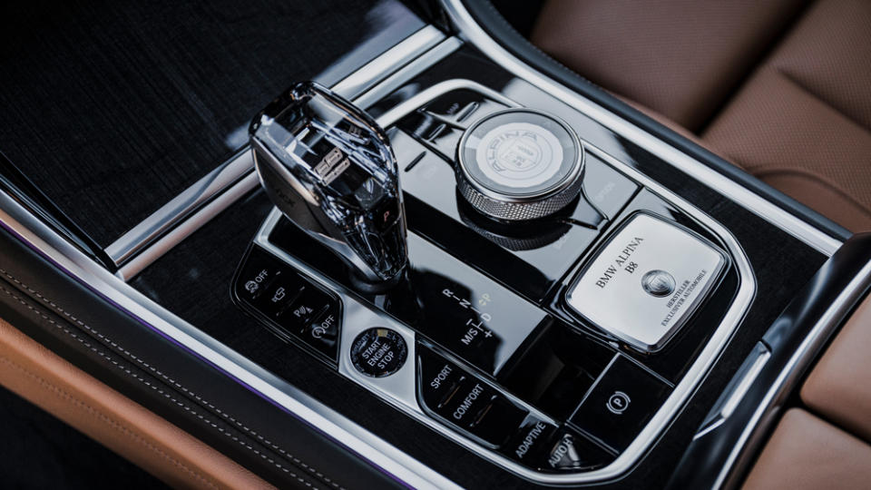 A crystal glass iDrive controller is just one of Alpina’s embellishments. - Credit: Roman Raetzke, courtesy of BMW.