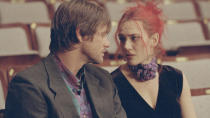<p> <em>Eternal Sunshine of the Spotless Mind</em> is a pretty weird movie, which fits the pretty weird nature of the relationship between Joel (Jim Carrey) and Clementine (Kate Winslet). In a new type of procedure, both separately have their negative memories of their relationship erased after they break up. Unfortunately (or maybe fortunately?) they keep the good ones. In the end, they try to make a go of it one more time, but you can't help but wonder if it's going to end well or not, as it's never resolved.  </p>