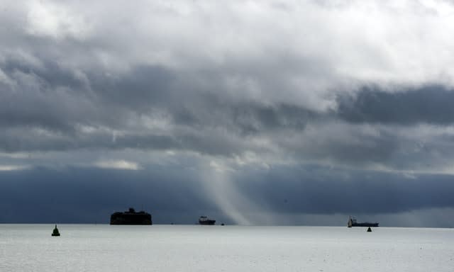 Clouds form over the Solent in Portsmouth 