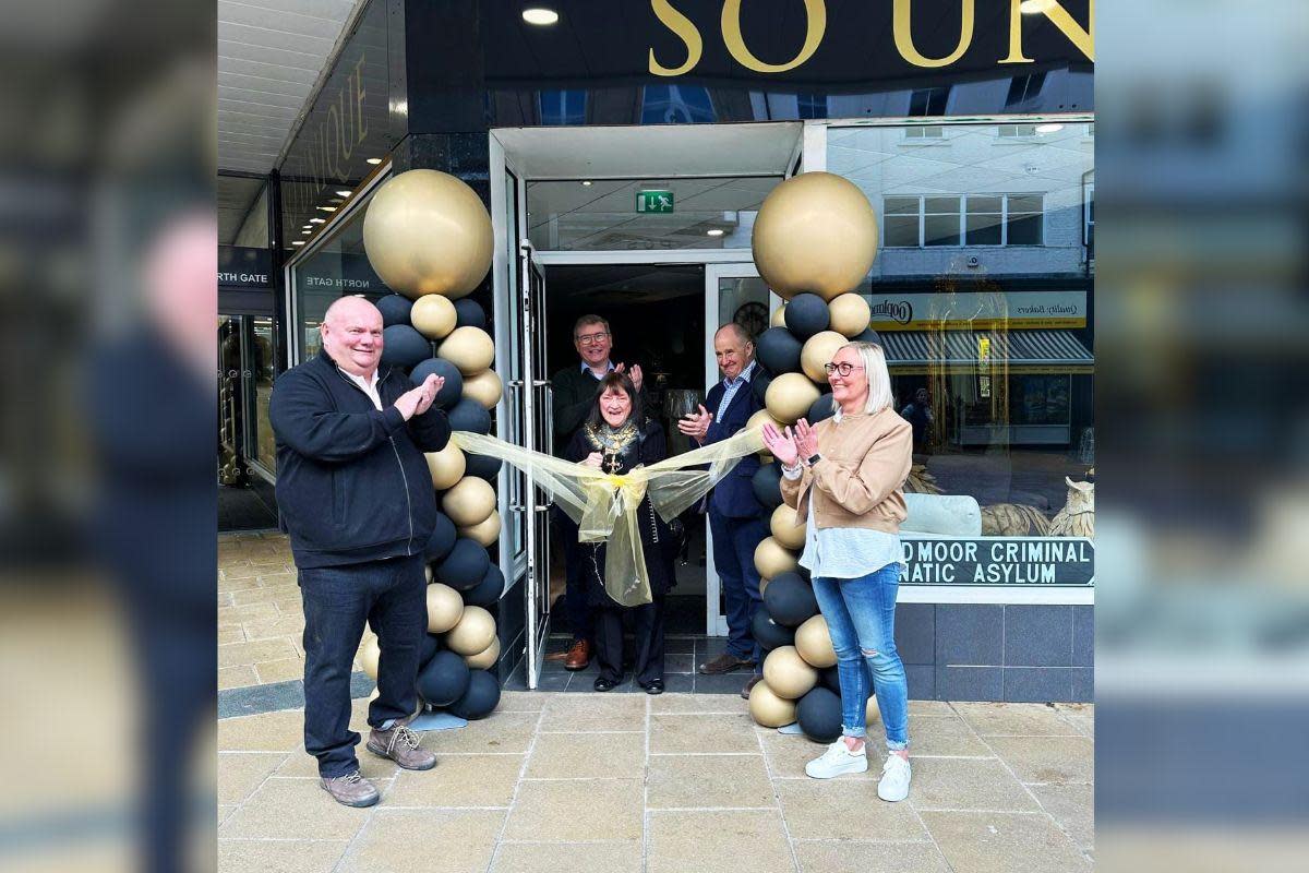 MP Peter Gibson, Mayor Jan Cossins,  Kevin Hollinrake all attend So Unique's opening Credit: MAYOR OF DARLINGTON <i>(Image: Mayor of Darlington)</i>