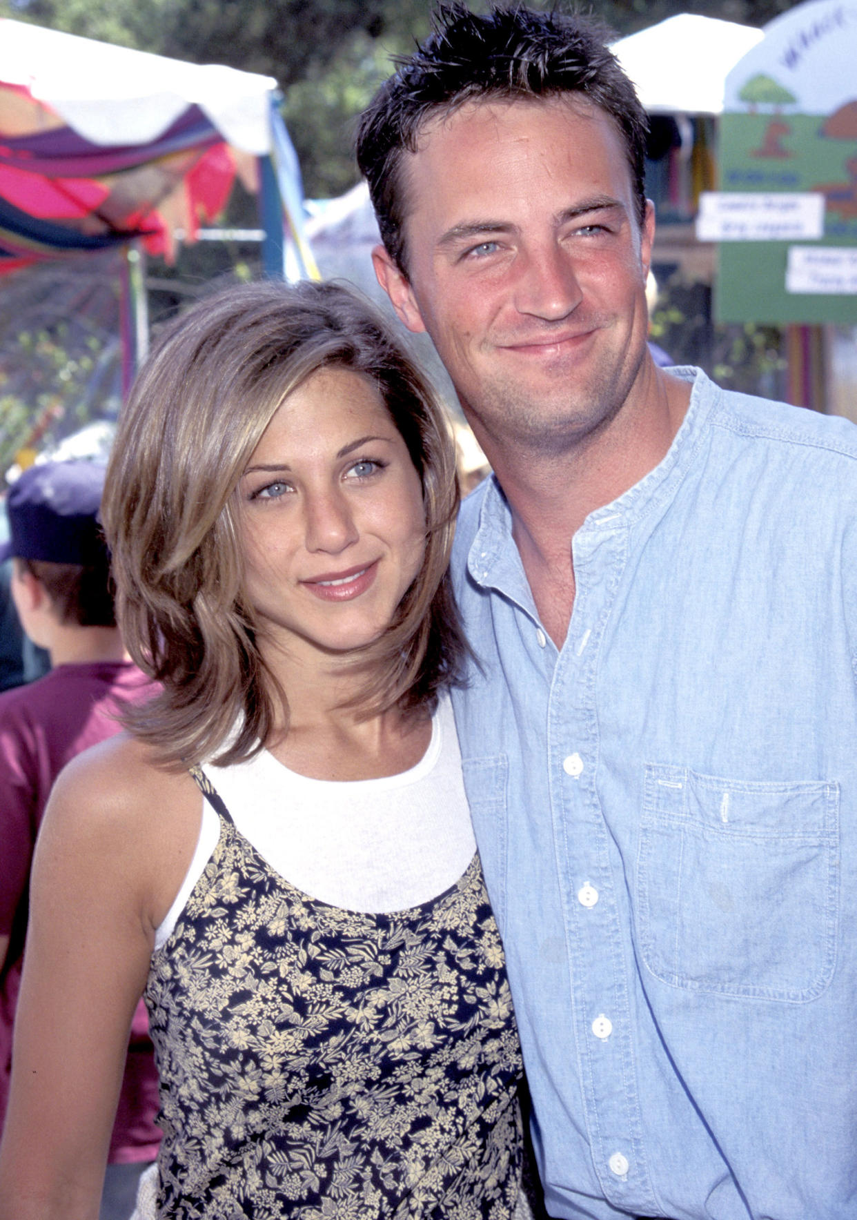 Jennifer Aniston and Matthew Perry at the Private Home in Los Angeles, California (Photo by Kevin Mazur/WireImage)