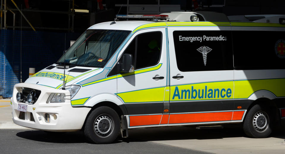 A Queensland Ambulance is pictured.