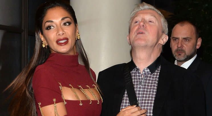 Nicole Scherzinger and Louis Walsh/Rex Photos