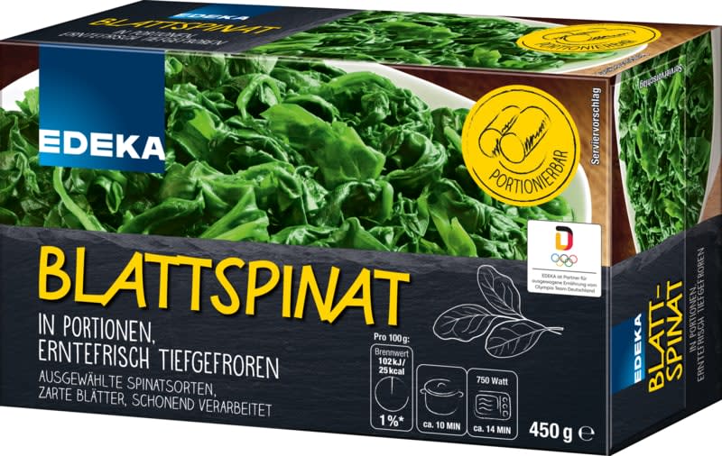 <p><strong>31. August 2018:</strong> Die Supermarktkette Edeka ruft ihr <strong>Tiefkühlprodukt EDEKA Blattspinat</strong> portioniert in der 450-Gramm-Faltschachtel zurück. Betroffen ist Blattspinat, der von der Ardo GmbH in Ratingen geliefert wurde und mit den <strong>Mindesthaltbarkeitsdaten 14.05.2020</strong> und <strong>15.05.2020</strong> versehen ist. Verkauft wurde der Spinat bei Marktkauf und Edeka. Es kann nicht ausgeschlossen werden, dass die Ware Kunststoff-Fremdkörper enthält. Aufgrund der Verletzungsgefahr beim Verzehr sollten Kunden den Rückruf beachten und die betroffenen Produkte nicht konsumieren.<br>Kunden, die den entsprechenden Artikel gekauft haben, können diesen gegen Erstattung des Kaufpreises auch ohne Vorlage des Kassenbons in ihren Supermärkten zurückgeben.<br>Verbraucherfragen beantwortet der Edeka-Kundenservice unter der kostenfreien Rufnummer 0800 / 333 5211 von Montag bis Sonntag von 8 bis 20 Uhr oder unter der E-Mail-Adresse: info@edeka.de.<br>(Bild: edeka.de) </p>