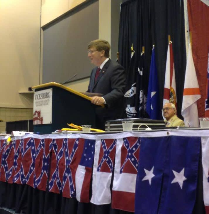 Mississippi Lt. Gov. Tate Reeves (R) spoke at a Sons of Confederate Veterans event in 2013. (Photo: Tate Reeves Facebook page)