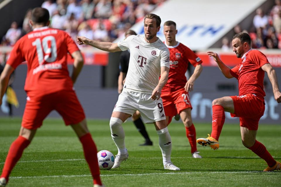 Despite his prolific goalscoring record for Bayern, there is a feeling that Harry Kane joined the Bundesliga champions at the start of their decline (AFP/Getty)