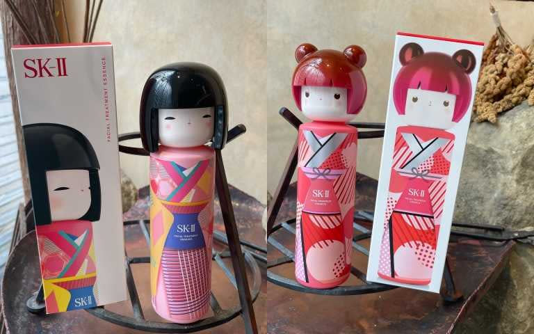   外盒包裝也超級可愛有誠意，簡直是萌翻，讓人好想收藏。SK-II青春露 TOKYO GIRL限定版 粉紅和服(左)/紅和服(右)／6,575元。  