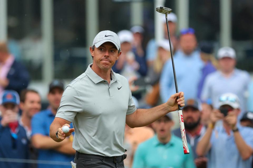 Rory McIlroy trails the leading group by five at the US PGA Championship  (Getty Images)