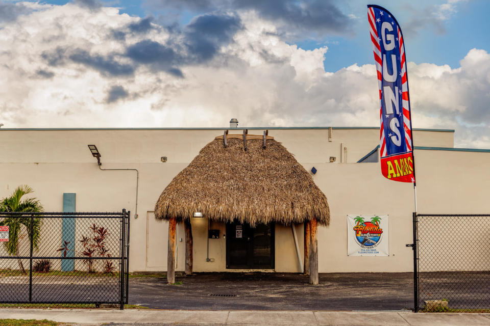 The Florida Gun Store in Hollywood, Fla. (Scott McIntyre for NBC News)