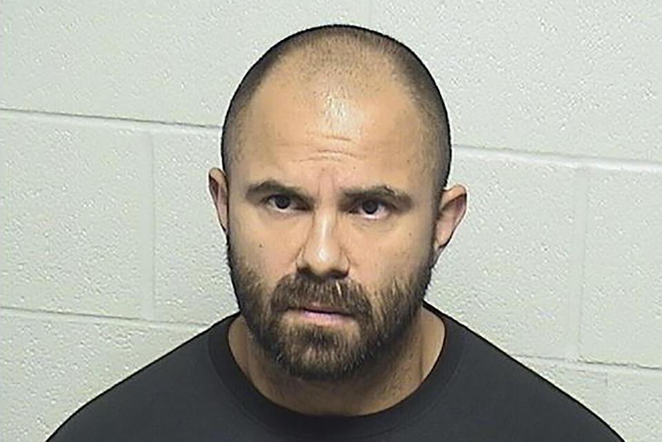 This undated photo provided by Lake County State's Attorney's Office shows former Waukegan Police officer Dante Salinas. A grand jury returned indictments on Wednesday, Sept. 21, 2022, against the former suburban Chicago police officer in the Oct. 20, 2020, shooting that killed a 19-year-old local man, Marcellis Stinnette, and wounded his girlfriend, Tafara Williams, the Lake County News-Sun reported. (Lake County State's Attorney's Office via AP)