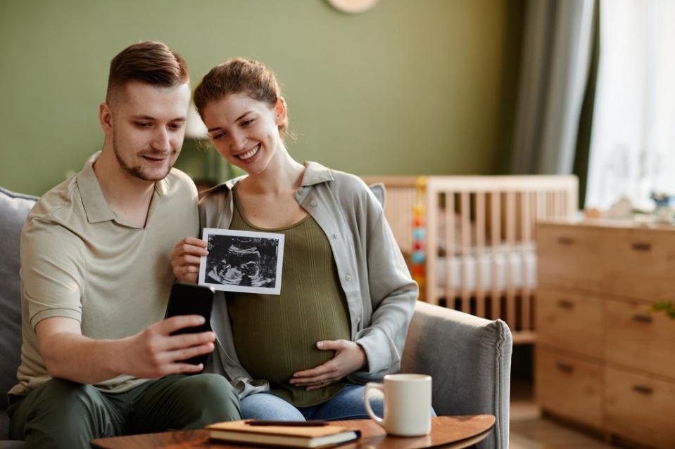 New research has found that sharing images and private information about an unborn baby can leave the child prey to digital kidnapping and identity theft. Getty Images