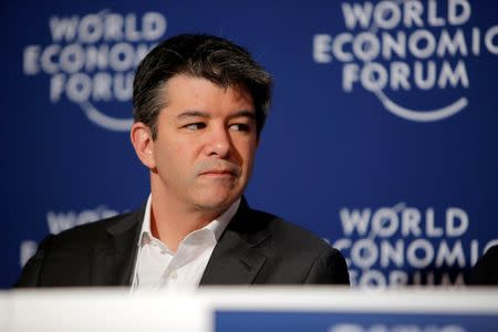 FILE PHOTO - Uber CEO Travis Kalanick attends the summer World Economic Forum in Tianjin, China, June 26, 2016. REUTERS/Shu Zhang