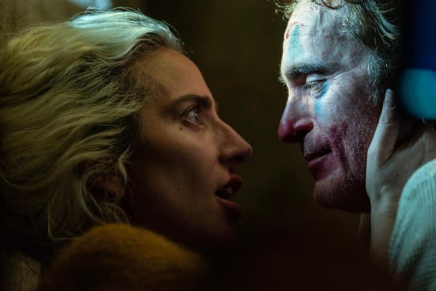 Lady Gaga and Joaquin Phoenix in 'Joker: Folie à Deux.' - Credit: Niko Tavernise/Warner Bros