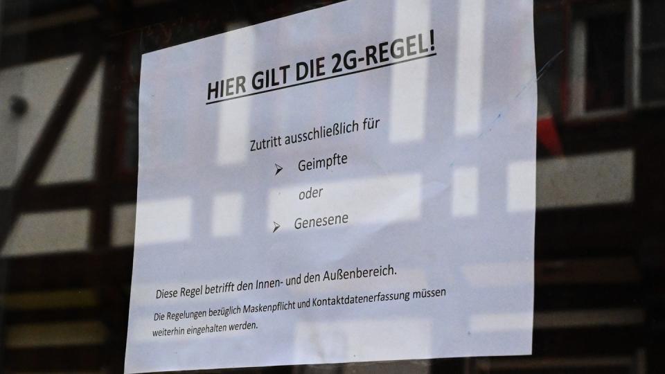 In diesem Cafe gilt die 2G-Regel.