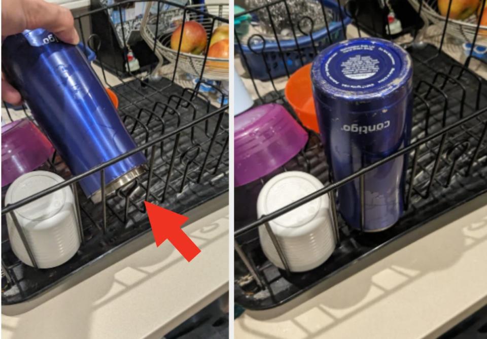 water bottles in the dishwasher