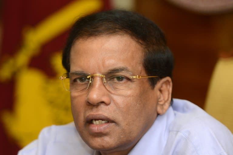 Sri Lankan President Maithripala Sirisena during an interview with AFP in Colombo on January 3, 2016