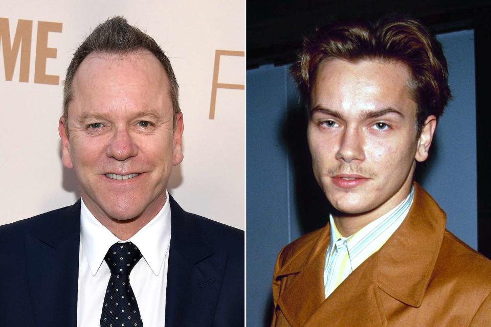 <p>Jon Kopaloff/Getty; DMI/The LIFE Picture Collection/Shutterstock</p> Kiefer Sutherland and River Phoenix