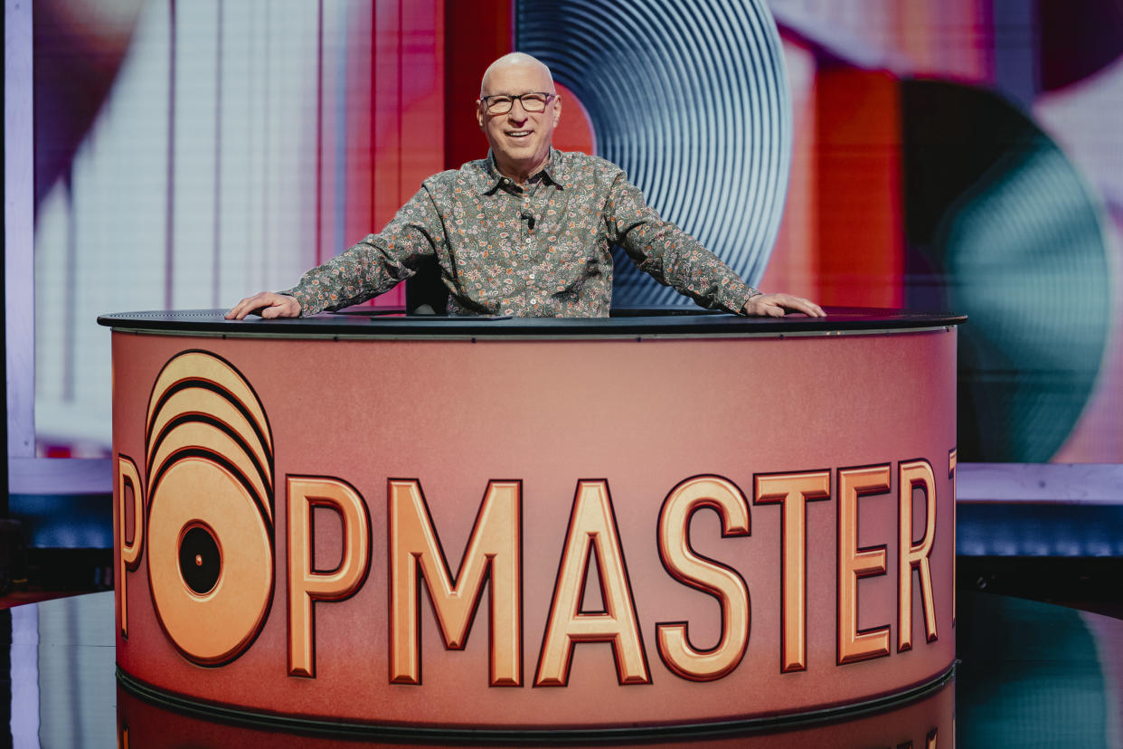 Ken Bruce hosts the TV version of his hit radio quiz PopMaster. (Channel 4)