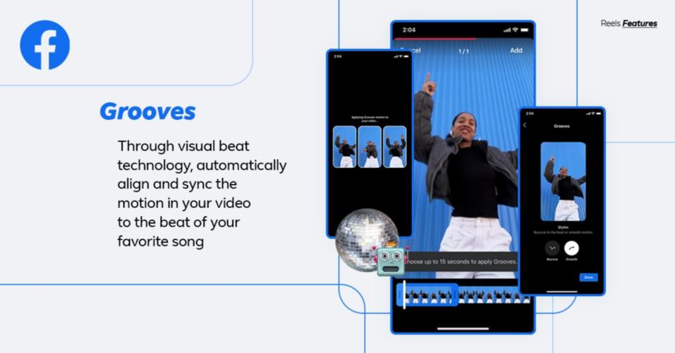 圖／Groove透過視覺節奏技術，自動將影片中的動作與歌曲的節拍對齊並同步 。(Meta提供)