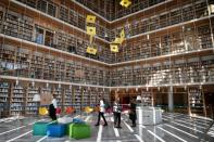 The new home for Greece's national library is in the brand new, seafront Stavros Niarchos Foundation Cultural Center, designed by Italian architect Renzo Piano