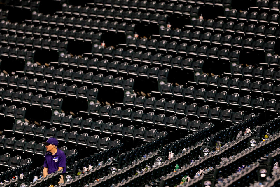 Empty seats at baseball games