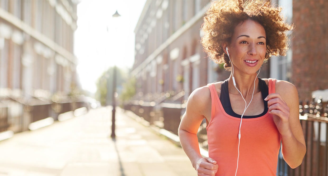 Woman running in hot weather. (Getty Images)