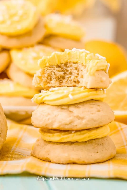 <p>Spend With Pennies</p><p>These yellow lemon cookies shine as bright as the spring sun. Flavor-wise, they have a cakelike texture and a bright, tangy lemon flavor! Snack on them all through the Easter holiday season.</p><p><strong>Get the recipe: <a href="https://www.spendwithpennies.com/soft-lemon-cookies/" rel="nofollow noopener" target="_blank" data-ylk="slk:Soft Lemon Cookies;elm:context_link;itc:0;sec:content-canvas" class="link rapid-noclick-resp">Soft Lemon Cookies</a></strong></p>