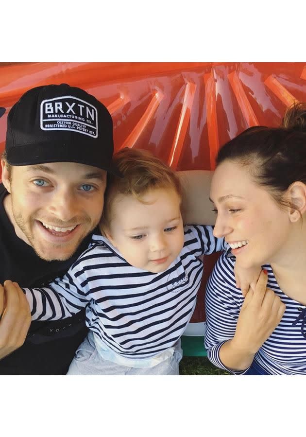 Zoe is pictured with her husband Hamish Blake and her two-year-old son, Sonny Blake. Photo: Instagram.