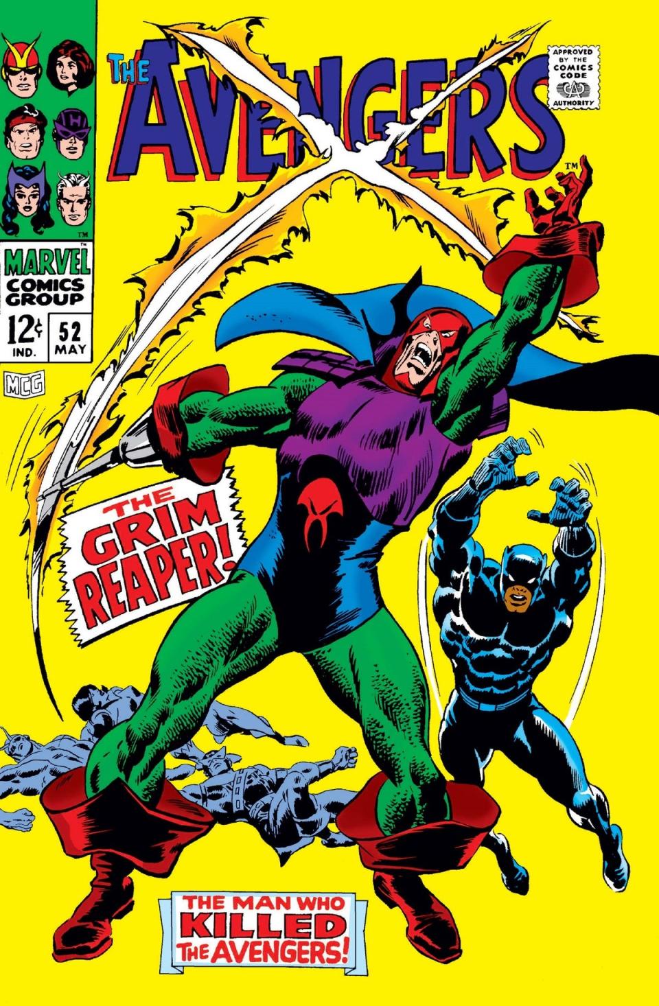 Avengers #52 from 1968, the first appearance of the Grim Reaper. 