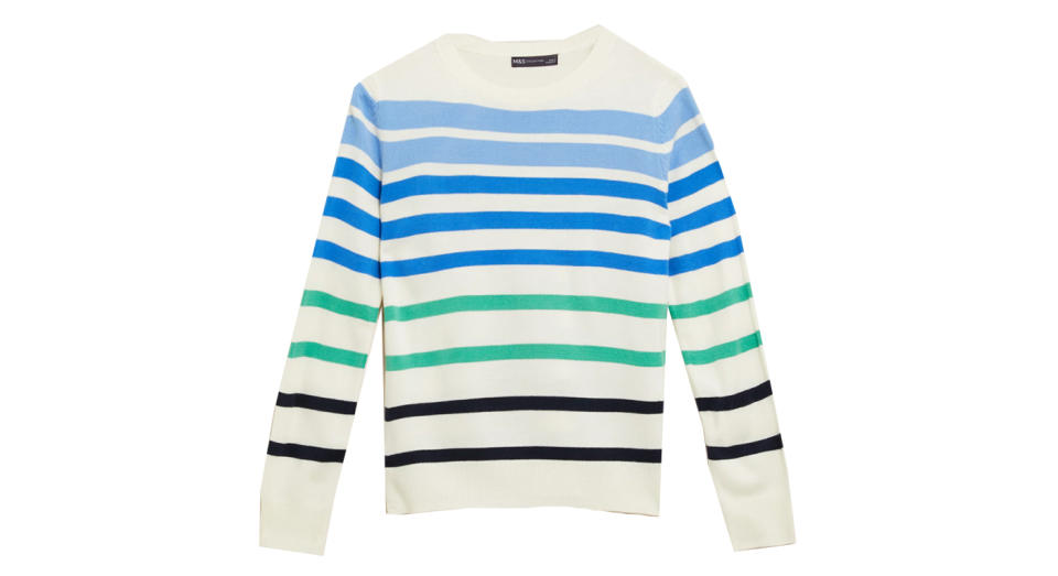 Supersoft Striped Crew Neck Jumper