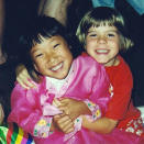 Hannah Brandt (R) and her adopted sister Marissa are pictured together in this undated family photo in St. Paul, Minnesota, U.S.. Sisters Hannah and Marissa Brant will both compete in ice hockey at the 2018 Winter Olympics in PyeongChang, with Hannah playing for team USA and Marissa for Team South Korea. Courtesy Greg Brandt/Handout via REUTERS