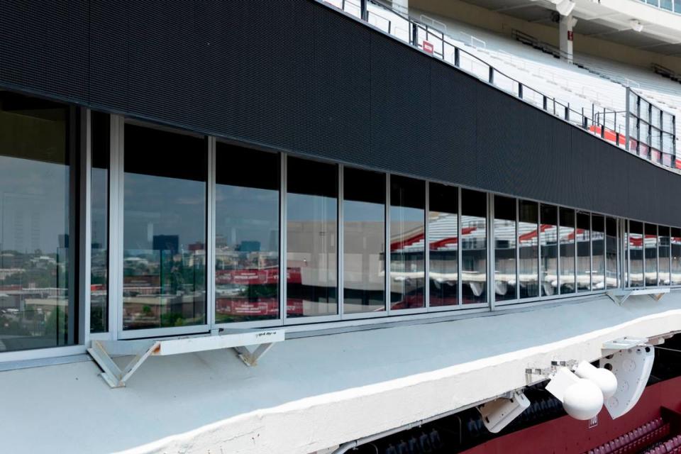 The 18 suites at Williams-Brice Stadium have sliding windows that open to the field. The waiting list for a suite is more than 120 people long. One has not come available since 2016.